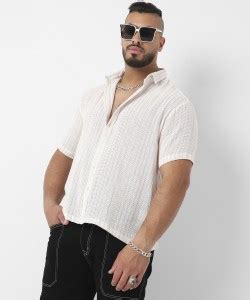 White Striped Shirt - Buy White Striped Shirt online at Best Prices in ...