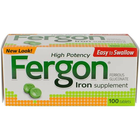 Fergon Iron Supplement, 100 Count Tablets : Amazon.in: Health ...