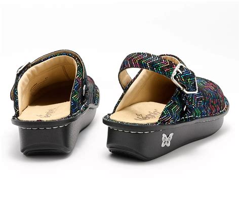 Alegria Leather Adjustable Backstrap Clogs - Seville - QVC.com