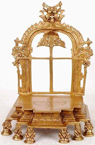 Buy Exotic India Kirtimukha Throne - Brass Statue Online at Low Prices ...