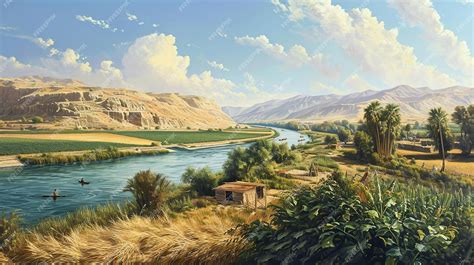 Premium Photo | Serene Landscape of Tigris and Euphrates Rivers