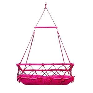 Cotton Wood Cloth Metal Hook HURF Enterprises New Born Baby Swing for ...