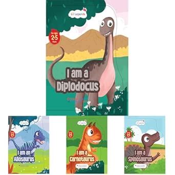 Buy Oswaal Lil Legends Dinosaur Shaped Padded Board Book Set for Kids ...