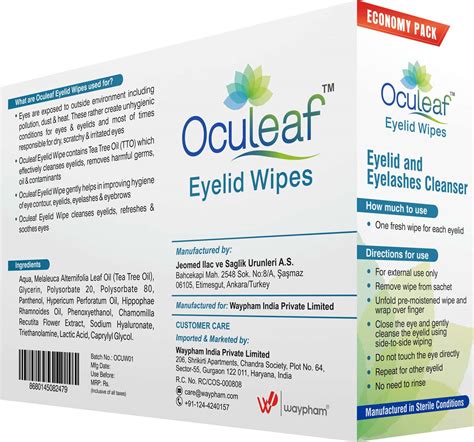 Buy WAYPHAM OCULEAF EYELID WIPES 12 WIPES Online & Get Upto 60% OFF at ...