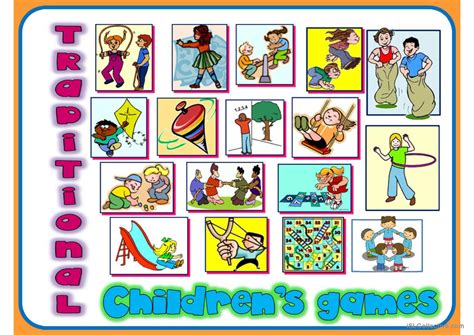 TRADITIONAL CHILDREN'S GAMES: English ESL powerpoints