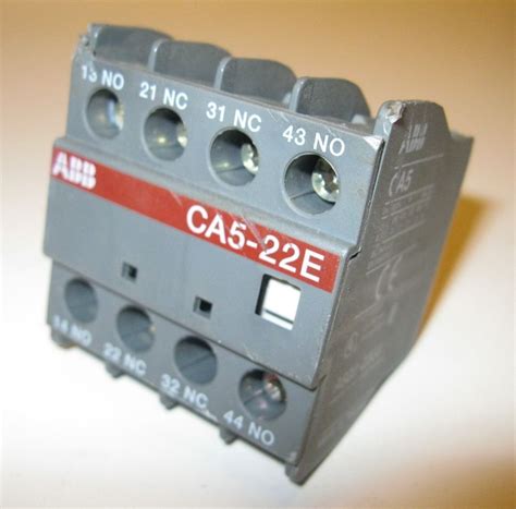 ABB, CA5-22E, 2-N/O & 2-N/C Aux Contact Block, FRONT Mount, fits A9 ...