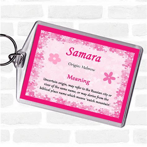 Samara Name Meaning Pink Certificate - The Card Zoo