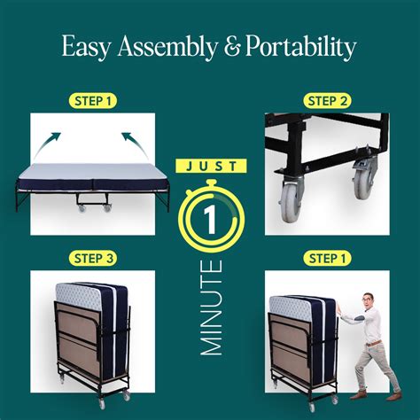 Buy Folding Rollaway Bed With 6" Mattress | Loom & Needles