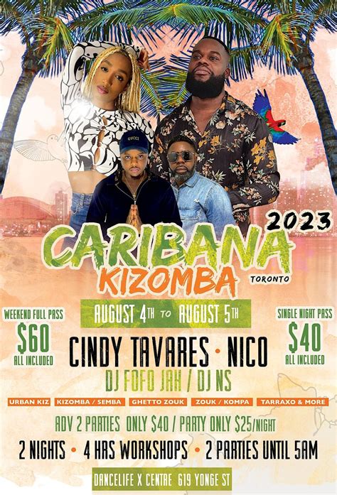 Caribana Kizomba, DanceLife X Centre, Toronto, 4 August to 6 August ...