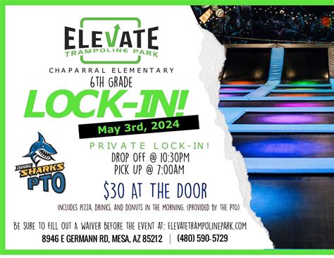 6th Grade Lock In!, Elevate Trampoline Park (Queen Creek), 3 May to 4 ...
