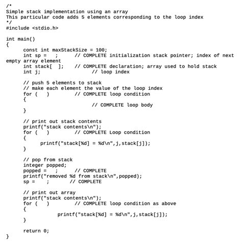 Stack in C Simple Programming 的图像结果
