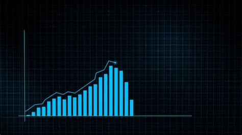3d rendering of growing line graph of digital income growth chart ...