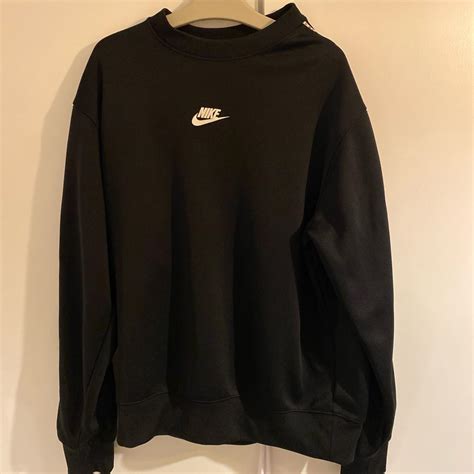 Nike Men's Black and White Sweatshirt | Depop