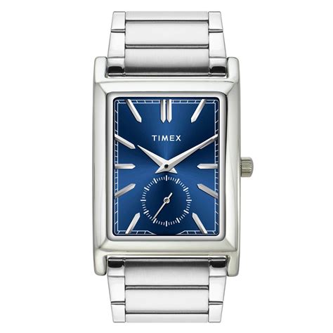 Timex Men Blue Rectangle Dial Analog Watch - TW000L523 – The Watch Factory