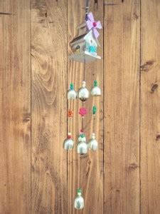 EverCraft 8 Bell Wooden Hut WindChime for Decoration, Gallery, Balcony ...