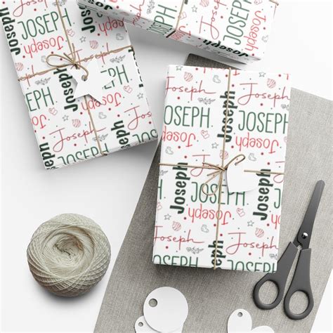 Personalized Christmas Wrapping Paper Custom Wrapping Paper - Etsy