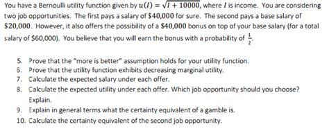Image result for Bernoulli Expected Utility Function Stat
