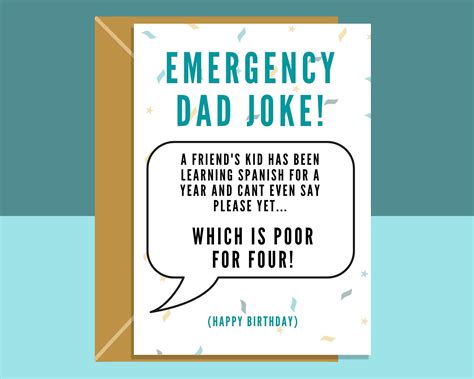 Funny Birthday Card For Dad Dad Jokes Ideal Card for his | Etsy