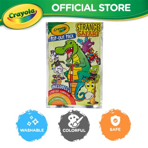 Crayola Pop-out Strange Safari Coloring Book With Washable Crayons And ...