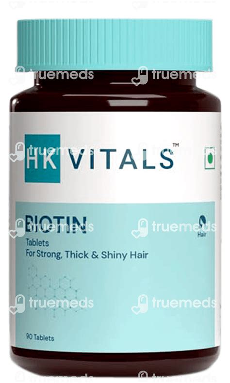 Healthkart Vitals Biotin Hair Tablet 60 - Uses, Side Effects, Dosage ...
