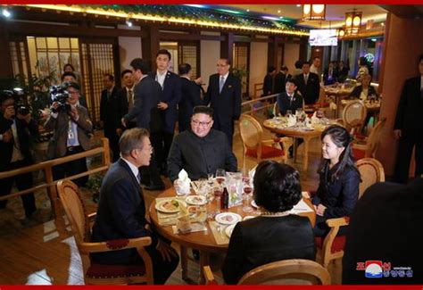 朝韩首脑海鲜饭店用餐:市民高呼“万岁”有人落泪_手机新浪网