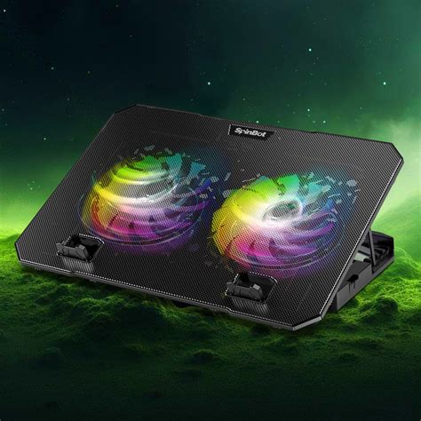 SpinBot Airflow X10 Laptop Cooling Pad with Dual Fans | Low Noise 30dB