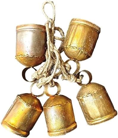 ONLINECRAFT Set of 6pc Harmony Cow Bells Vintage Handmade Rustic Lucky ...