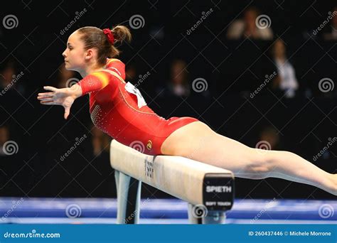 Spanish Gymnast Helena Bonilla Competes on the Balance Beam Editorial ...
