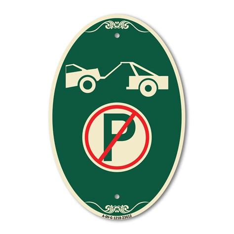Signmission No Parking Tow Away Zone Symbol, 12 Inch X 18 Inch ...
