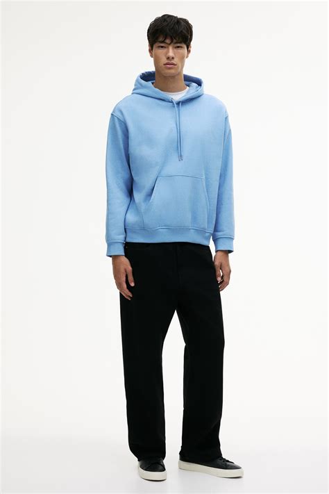 Men’s Light blue Loose Fit Hoodie | H&M CA