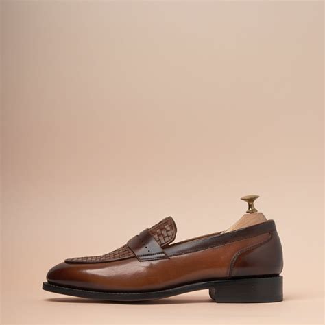 Abbey Woven Vamp Dual Brown Slip On – whitemuds