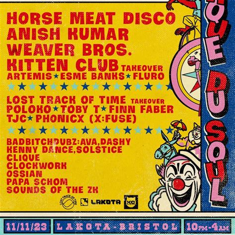 Cirque Du Soul: Bristol // Horse Meat Disco, Anish Kumar, Lakota ...