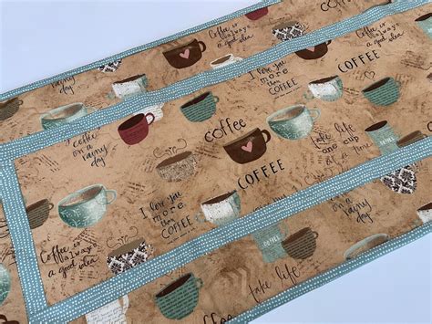 Image result for Coffee Cup Table Runner Patterns