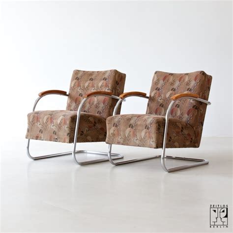 Pair of Art Deco tubular steel armchairs - ZEITLOS – BERLIN