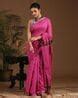 Buy Pink Sarees for Women by SARANEE Online | Ajio.com
