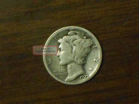 1925 - S Silver Mercury Dime.