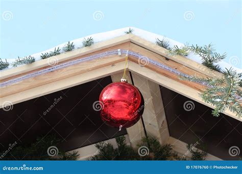 Christmas Decorations on the Roof Stock Photo - Image of decorate ...
