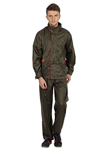 Versalis Mens Desire Raincoat - Olive Green (S) : Amazon.in: Clothing ...
