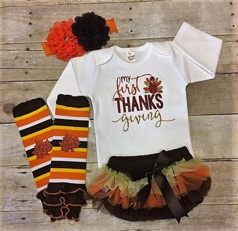 Baby First Thanksgiving Outfit My 1st Thanksgiving Outfit - Etsy