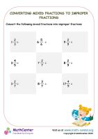 Sixth Grade Worksheets: Mixed Fractions | Math Center