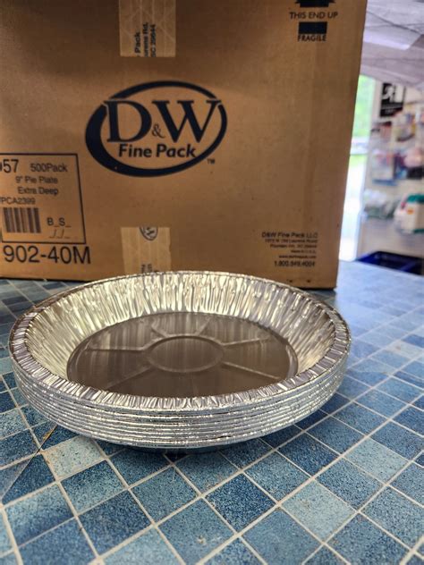 10 Pack D&W 9"X1 3/16" Extra Deep Foil Pie Pan D57 - Walmart.com