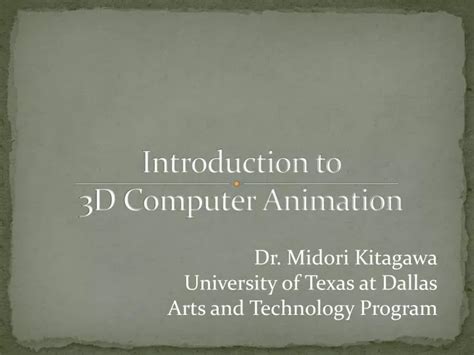 Image result for Beginning 3D Computer Animation