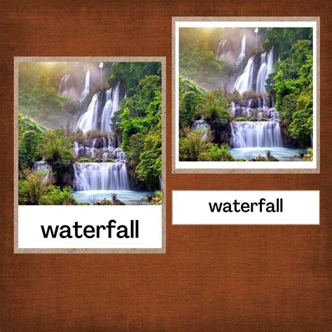 Three Part Cards A4 Landform Types Montessori Material - Etsy India