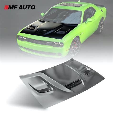 2008-2023 Dodge Challenger / Hellcat Style Aluminum Hood with Air Vent – motorforceauto