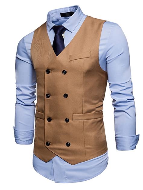 Men's Vest Waistcoat Wedding Work Business Casual Smart Casual ...
