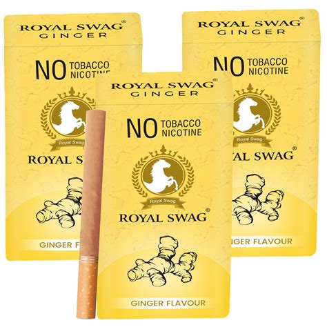 Buy ROYAL SWAG Natural Herbal Cigarettes Ginger Flavour(30 Sticks) 100% ...