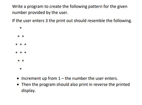 Image result for Assignment Write a Q Basic Program to Print the Following Pattern