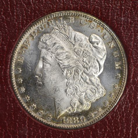 MS65 1880-s Morgan Silver Dollar - Redfield Collection - PICC Graded ...