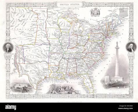 Map united states 1850 High Resolution Stock Photography and Images - Alamy