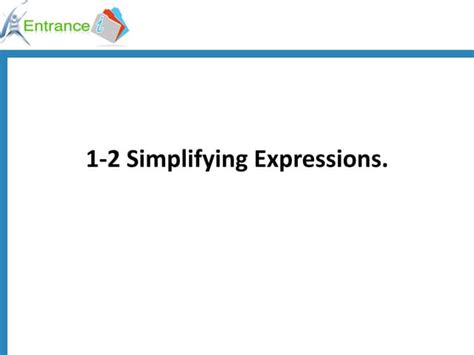 Image result for Simplifying Simple Expressions